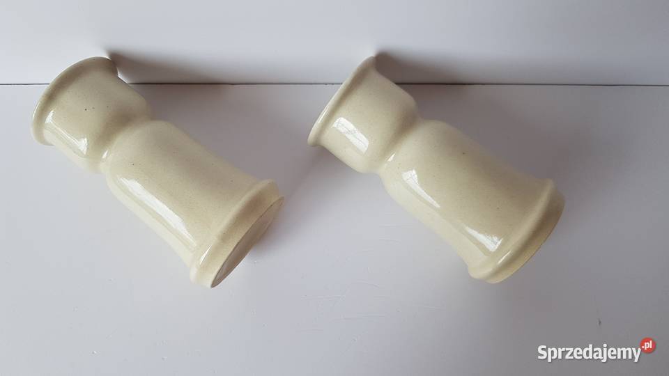 2x świecznik ceramiczny Bolesławiec Wolanin śląskie Dąbrowa Górnicza