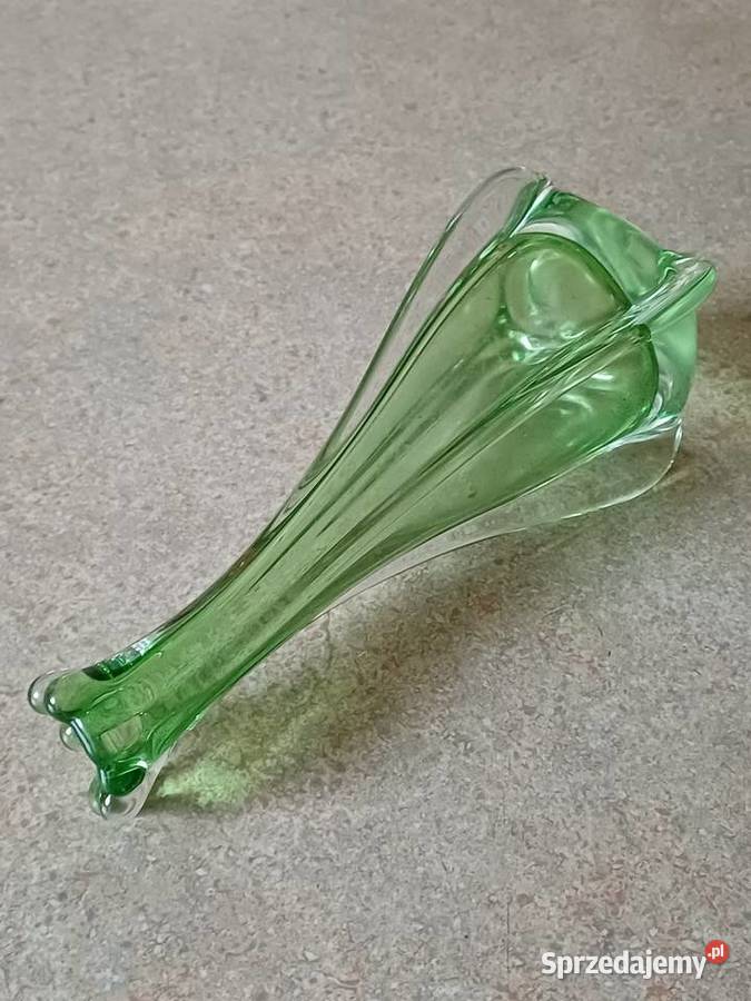 vintage zielony wazonik Porcelana i szkło Nowy Targ sprzedam
