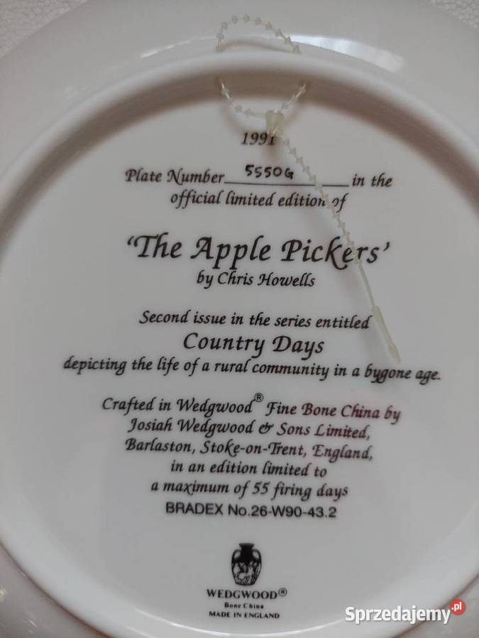 Kolekcjonerski talerz Wedgwood konie Porcelana i szkło Chełm