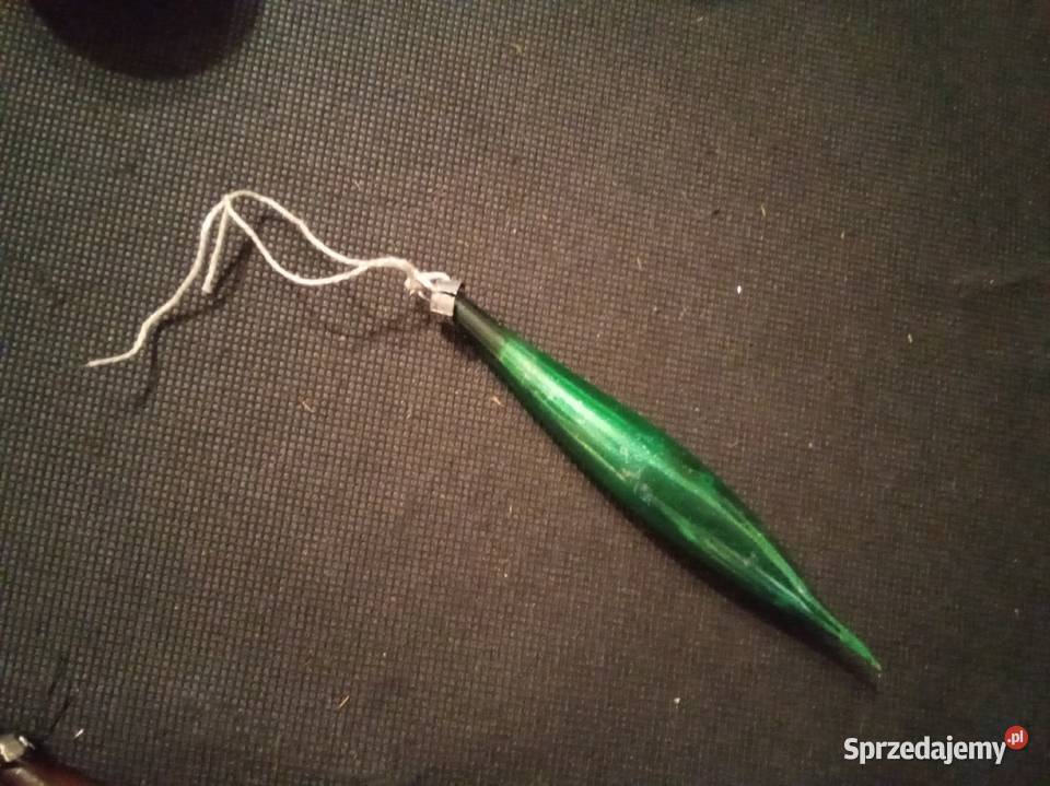 Zielona bombka sopel PRL mazowieckie Warszawa sprzedam