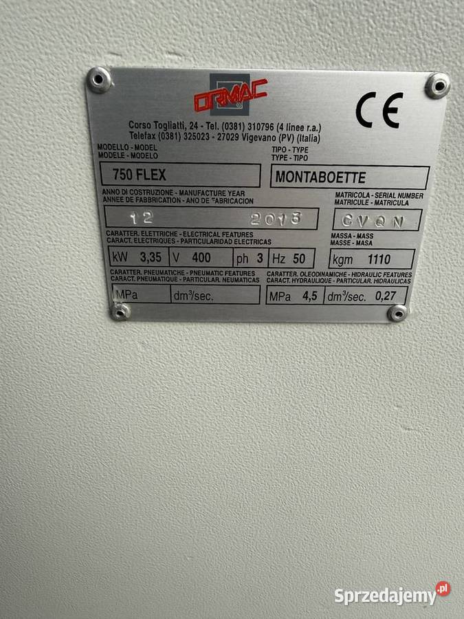 Ormac 750 FLEX CE Komputerowa ćwiekarka pięt mazowieckie Łaskarzew