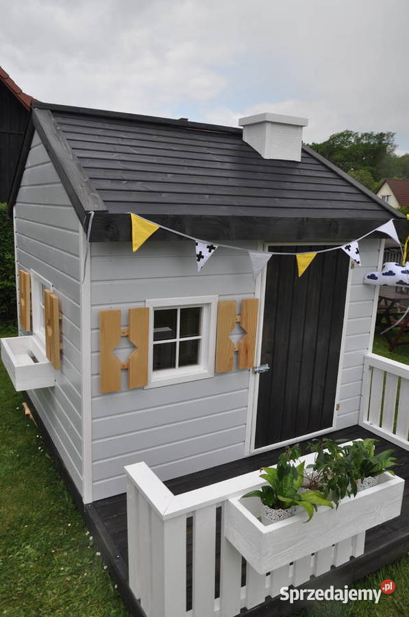 Oryginalny ładny solidny domek ogrodowy dzieci z 3 lata+ Brzuśnik