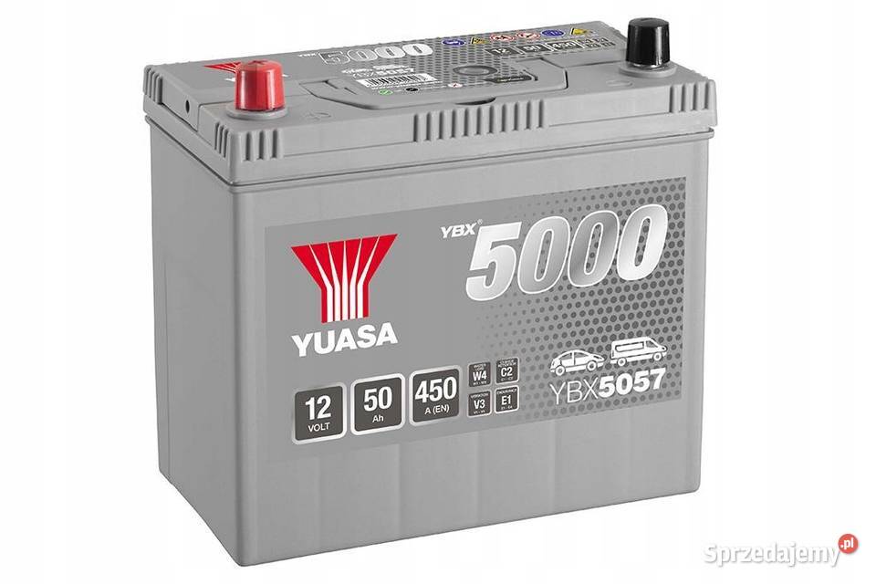 Akumulator Yuasa 12V 50Ah 450A L YBX5057 Jelcz-Laskowice