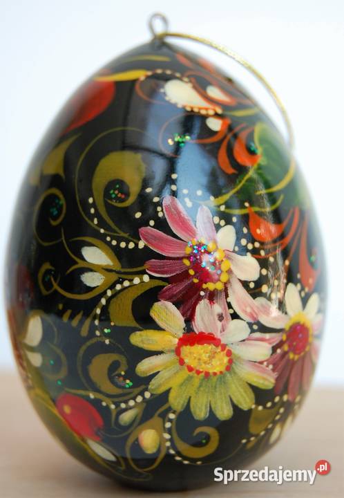 Drewniana pisanka rosyjska Rosja kwiaty Lublin