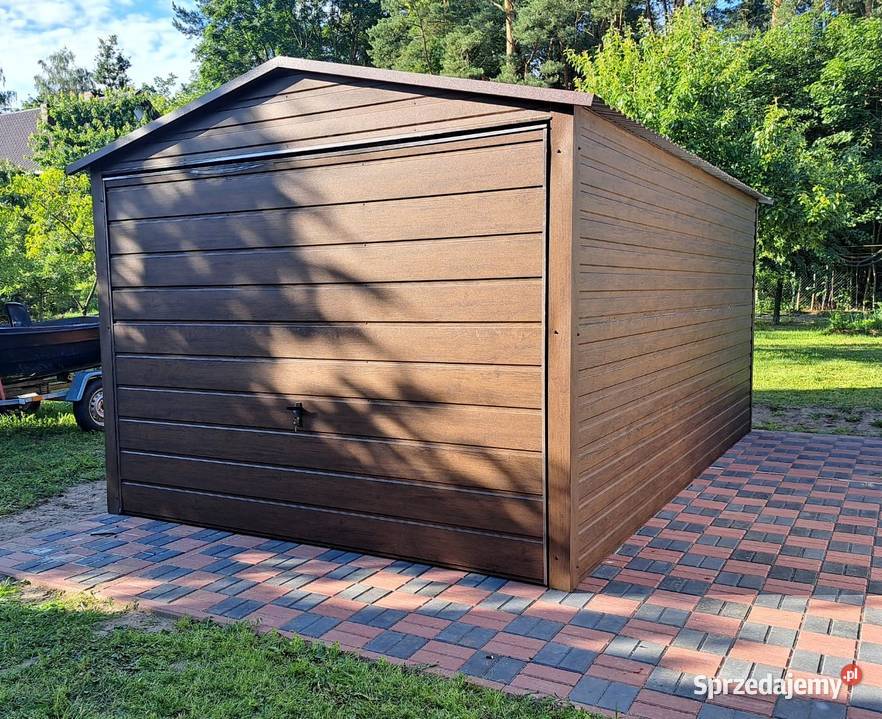 TANI Garaż Blaszany 3x5 Drewnopodobny Garaże Poddębice