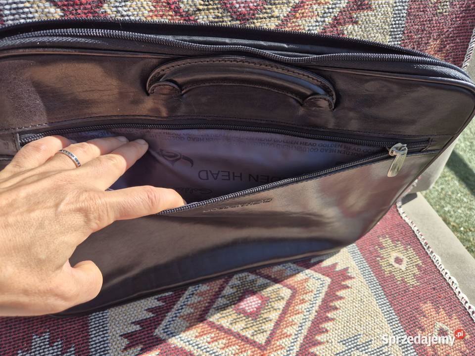 Skórzana torba na laptopa Golden head dolnośląskie Wrocław sprzedam