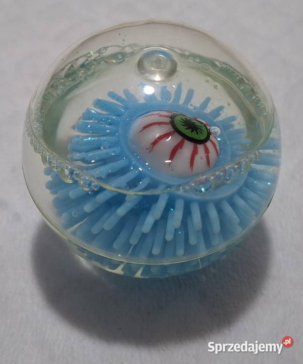 Gumowa kulka z okiem brokatem niebieska 6 Pozostałe Czeladź