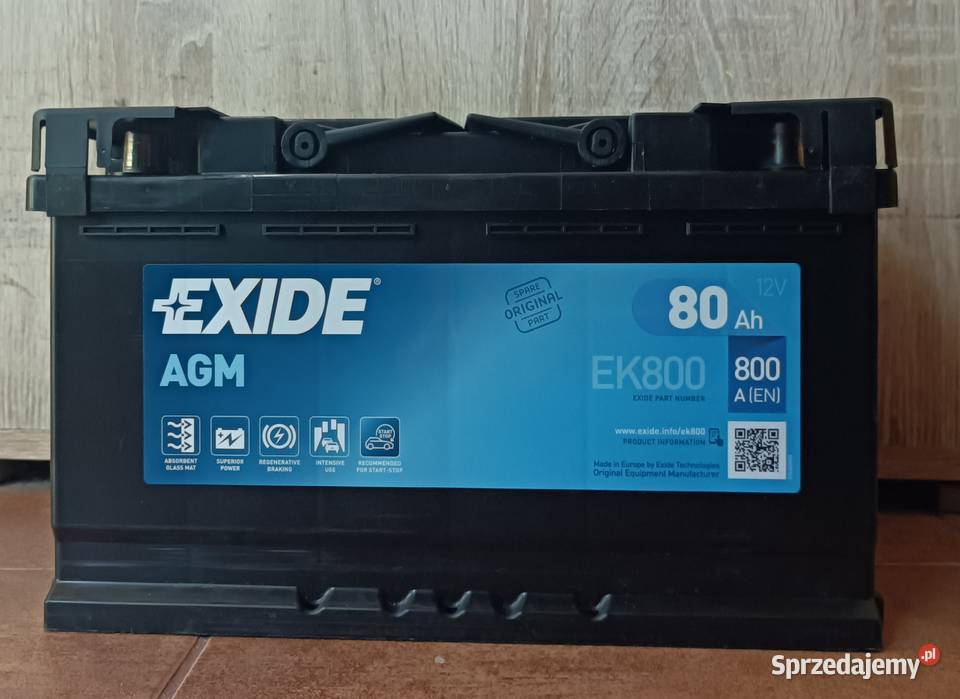 Akumulator EXIDE AGM STARTSTOP EK800 80Ah 800A łódzkie Łódź