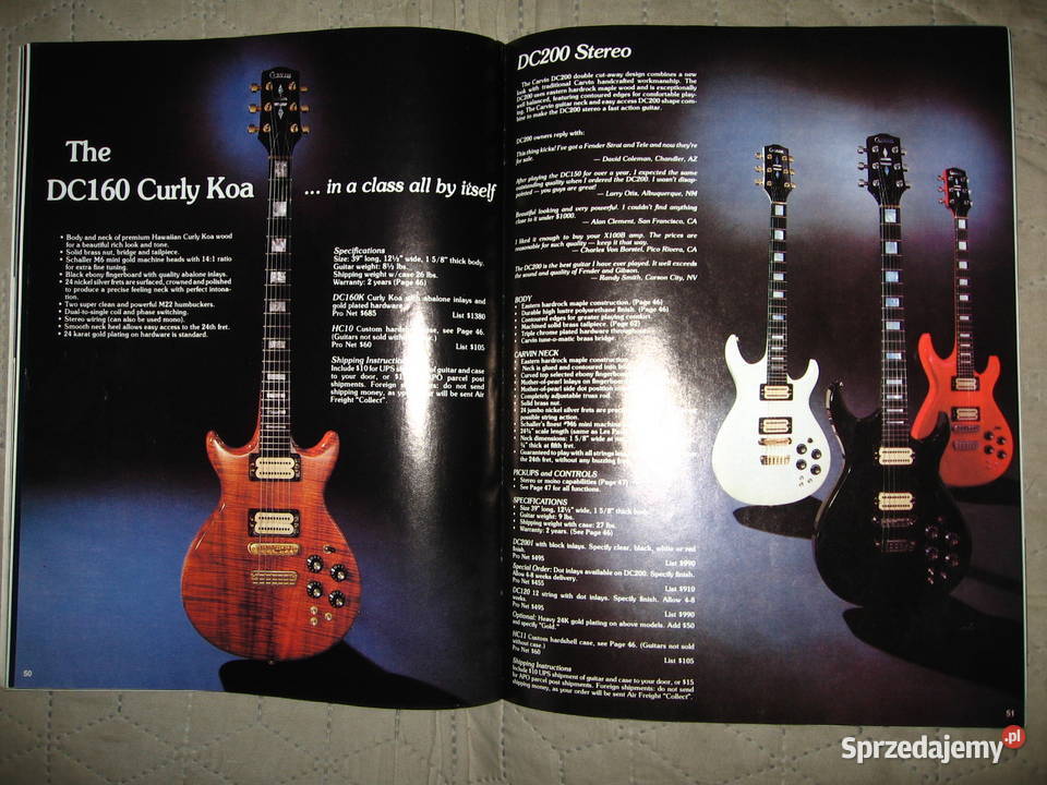 Carvin 1982 katalog Gitary i akcesoria Kępice