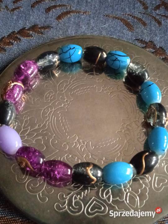 BRANSOLETKA ZE SZKLANYCH KORALIKÓW wielkopolskie Piła