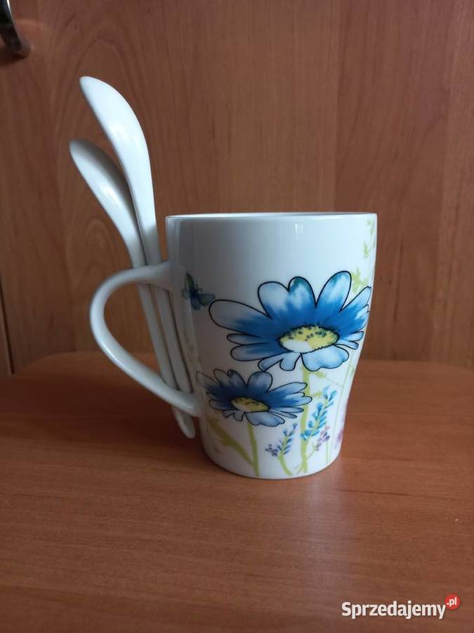 Zestaw prezentowy kubek w kwiaty BIO pokrzywa lubelskie Puławy