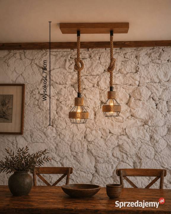 Lampa sufitowa drewniana RETRO LSM1