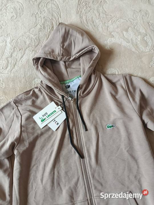 Bluza rozpinana bawełniana Lacoste beżowa M brązowy/beżowy Białystok