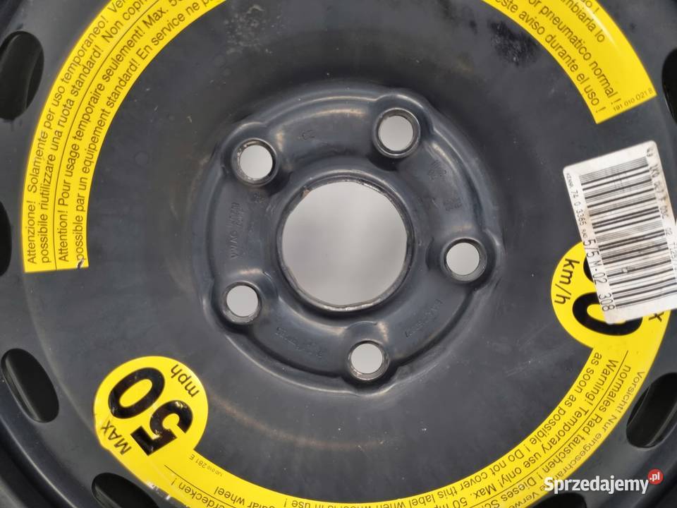 KOŁO DOJAZDOWE ZAPASOWE Audi Seat Vw Golf V Samochodowe Chełm