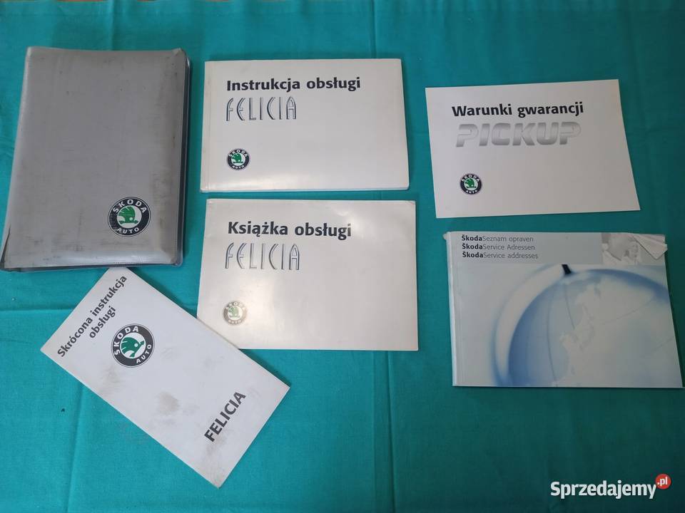 SKODA FELICIA PICKUP Instrukcja książka Etui Łódź sprzedam