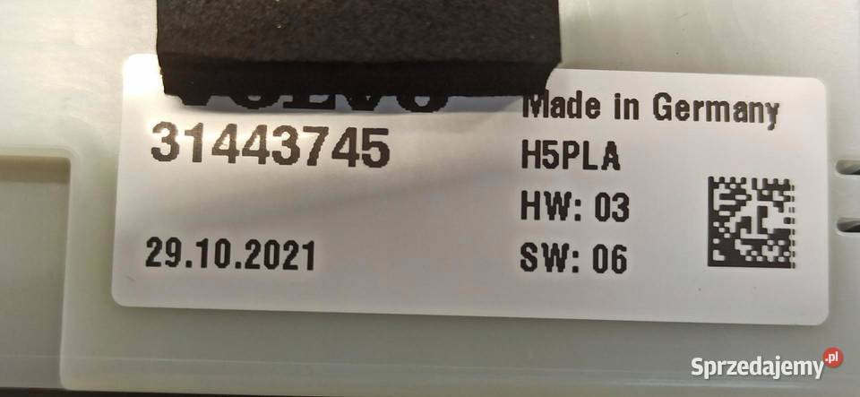 VOLVO V60 XC60 LAMPKA PODSUFITKI SZYBERDACH Oświetlenie kabiny