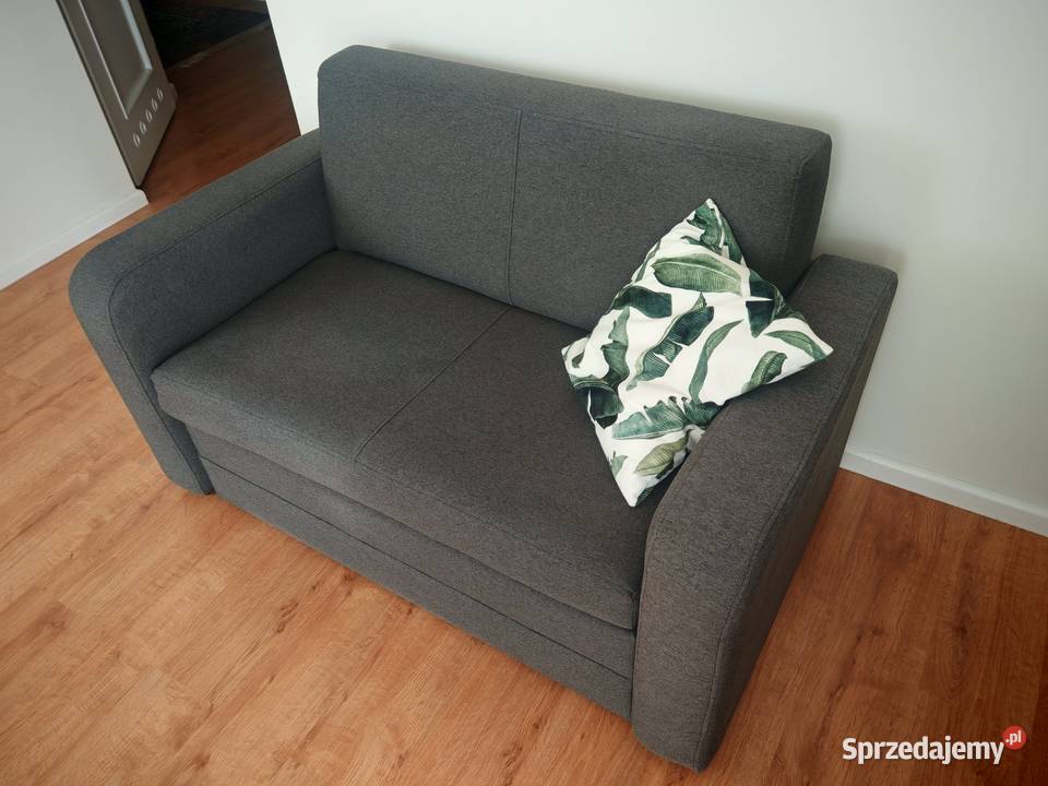 Sofa kanapa rozkładana 2 osobowa ciemny szary Gorzów Wielkopolski