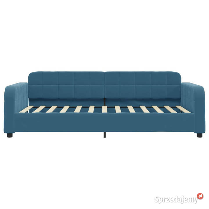 Sofa z funkcją spania niebieska obita aksamitem sprzedam
