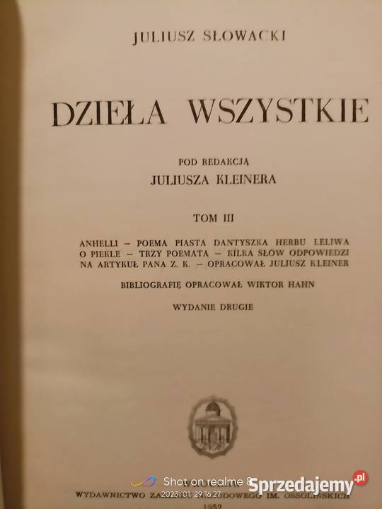 Dzieła wszystkie Słowackiego wydanie Księgarnia