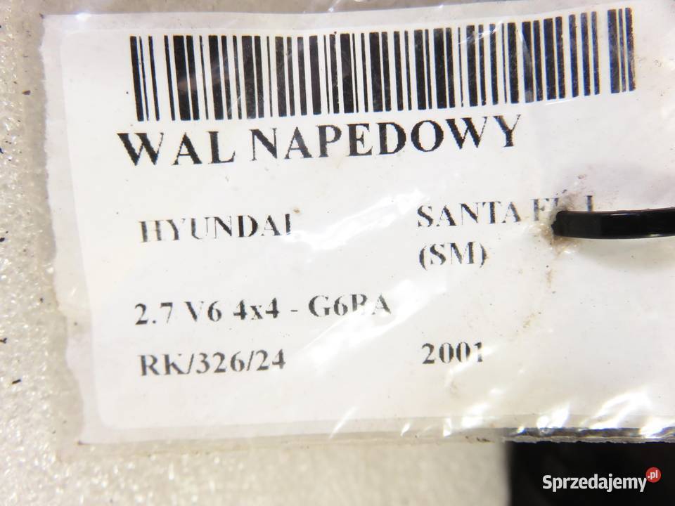 WAŁ NAPĘDOWY HYUNDAI SANTA F I 27 V6 4x4