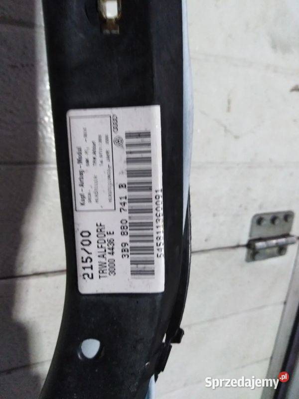 VW Passat B5 Lift Kurtyna AirBag Poduszka Lewa osobowe Włoszczowa