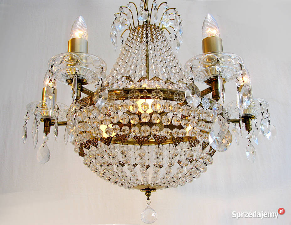 Żyrandol Pałacowy Kryształki Glamour Szczecinek sprzedam