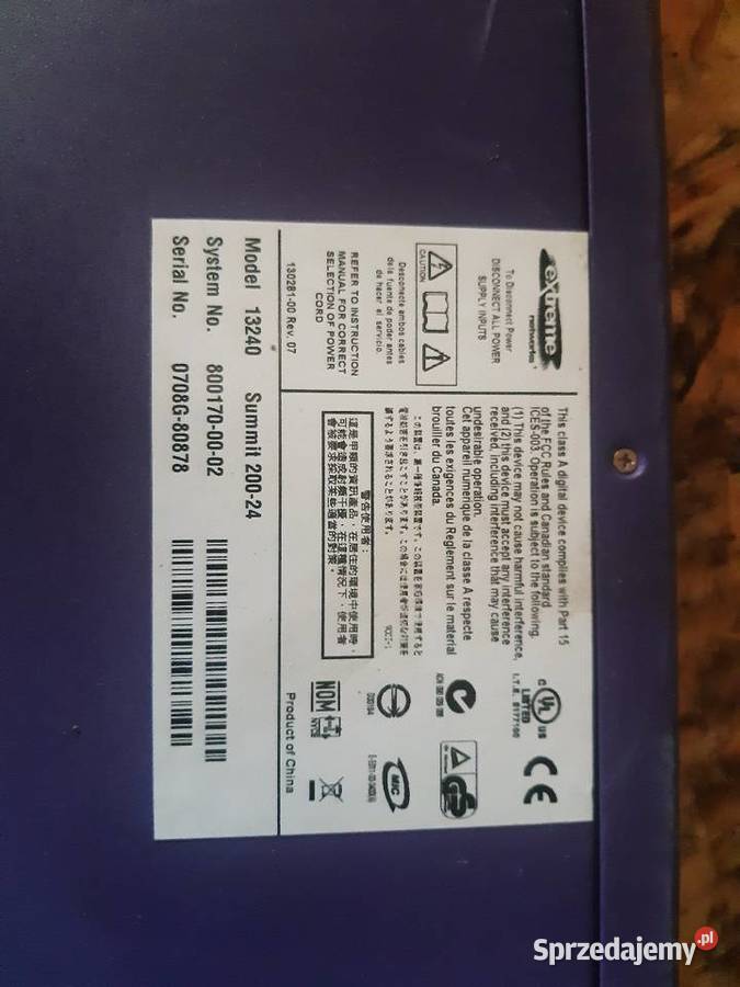 Switch extreme summit 20024 model13240 switch Chorzelów sprzedam