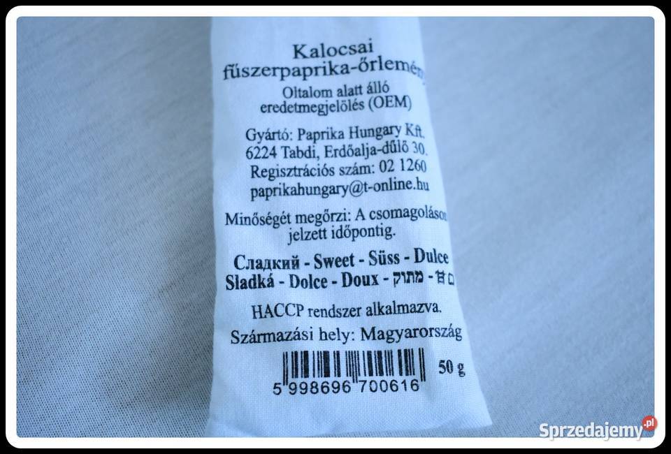 Hungary Węgry woreczek papryczce dekoracyjny Płock