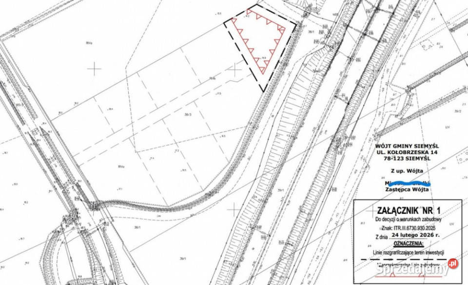 Działki budowlane 1070m do 1750m2 w pobliżu Niemierze
