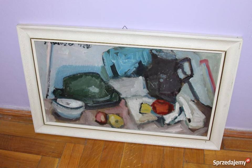 Obraz olejny martwa natura Janusz Gałuszka Jawor