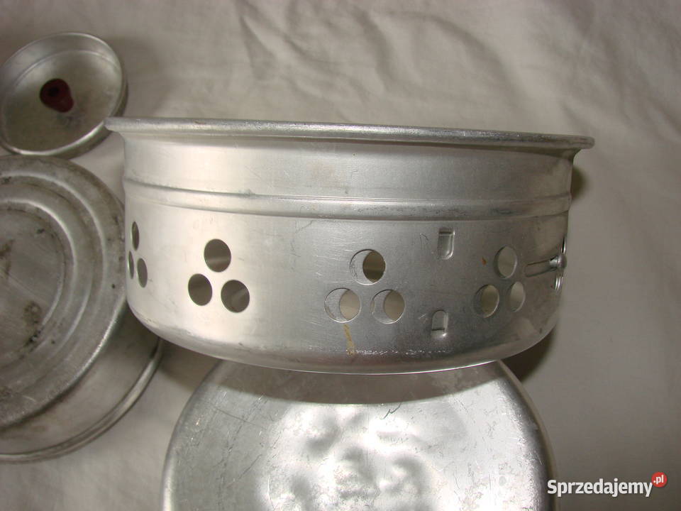aluminiowe naczynia turystyczne PRL Pruszcz Gdański