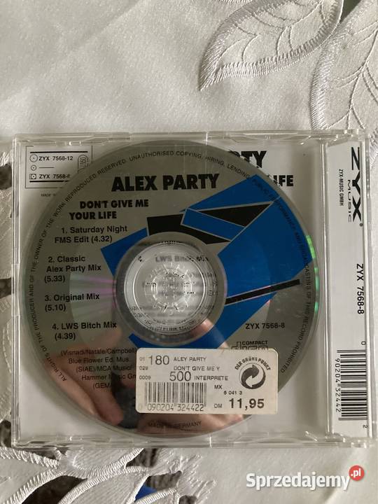 Płyta CD Single Alex Party Dont Give Me Your