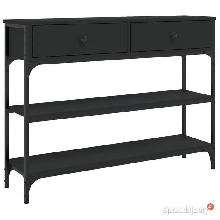 Stolik konsolowy czarny 100x25x75 WM834180