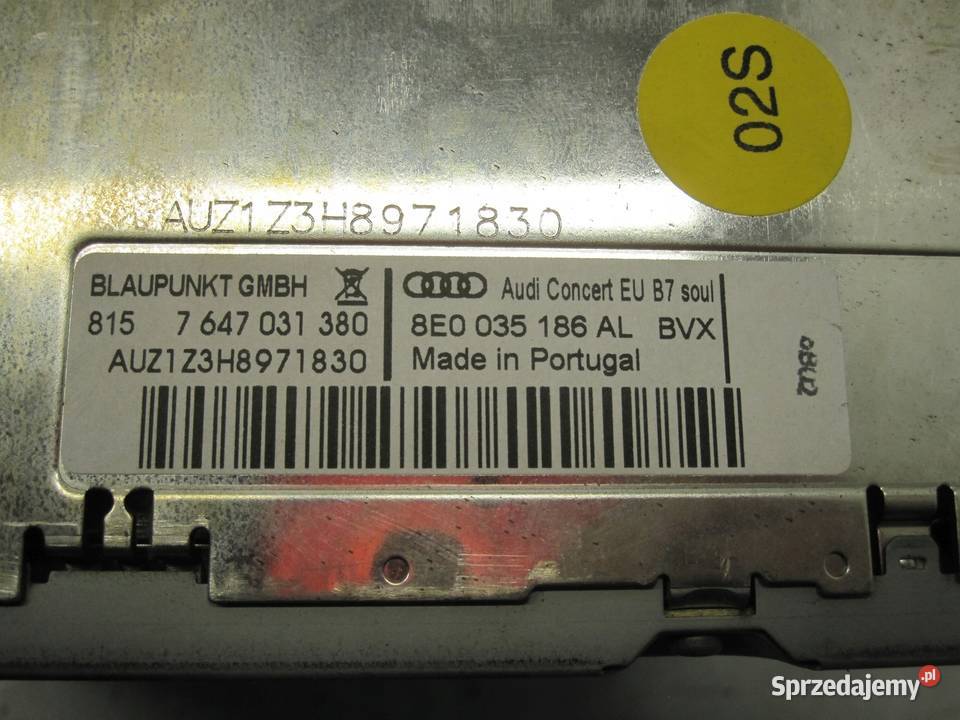 AUDI A4 B7 SLINE 08r radio CD 8E0035186AL osobowe Kielce