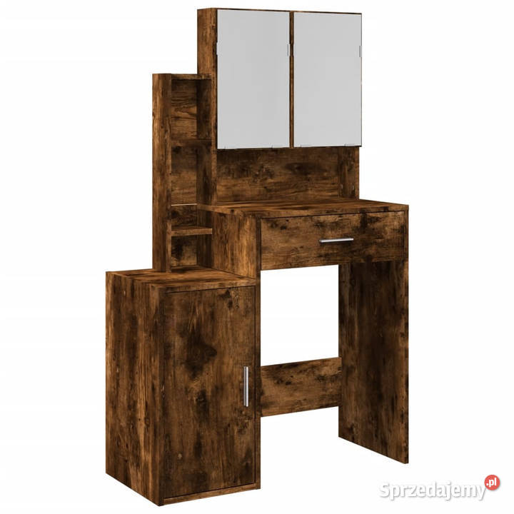 Toaletka z szafką opalany dąb 80x35x132 WM848238 Warszawa