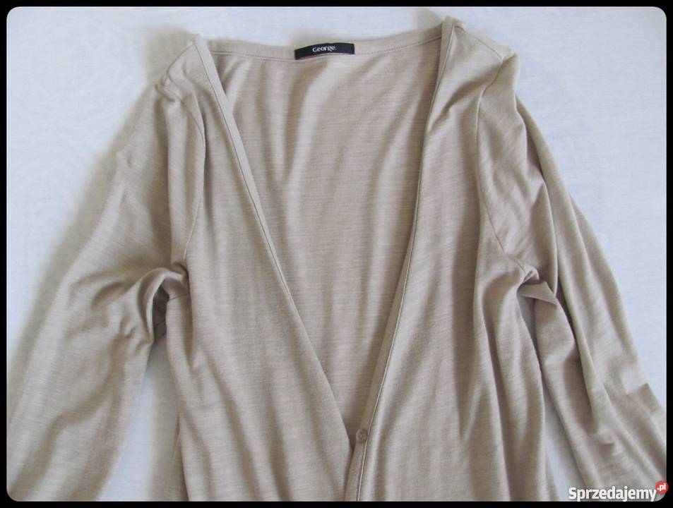 Kardigan narzutka beżowa zapinana na guziki 40 L mazowieckie Płock