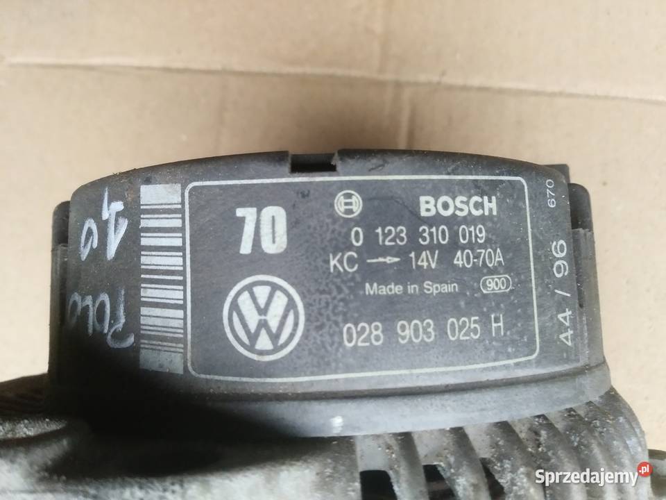 VW POLO alternator 10 14 16 zachodniopomorskie Dębno sprzedam