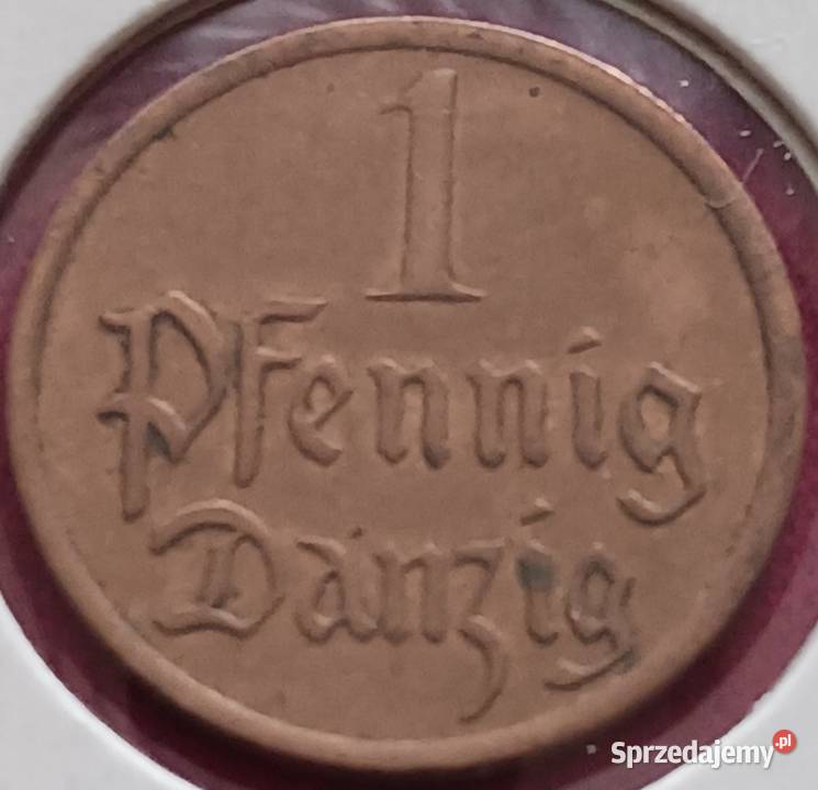 1 Fenig Wolne Miasto Gdańsk 1937 r 1 około Konin