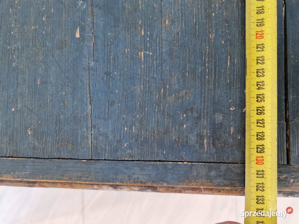 Skrzynia malowana ludowa z 1846 roku 73cm Słupca