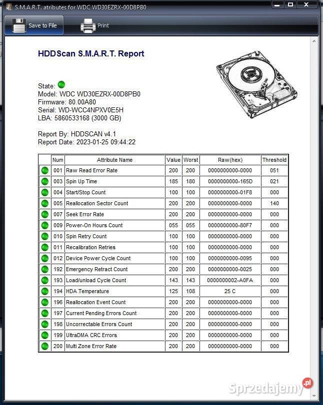 Dysk HDD WD Green WD30EZRX 3TB SATA 35 5400RPM