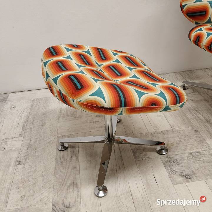 fotel z podnóżkiem w stylu duńskiego modernizmu Radomsko sprzedam