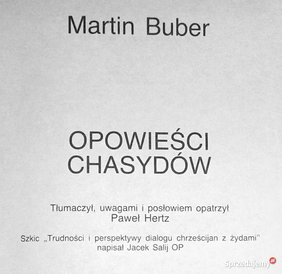 Opowieści chasydów Martin Buber Chełm sprzedam