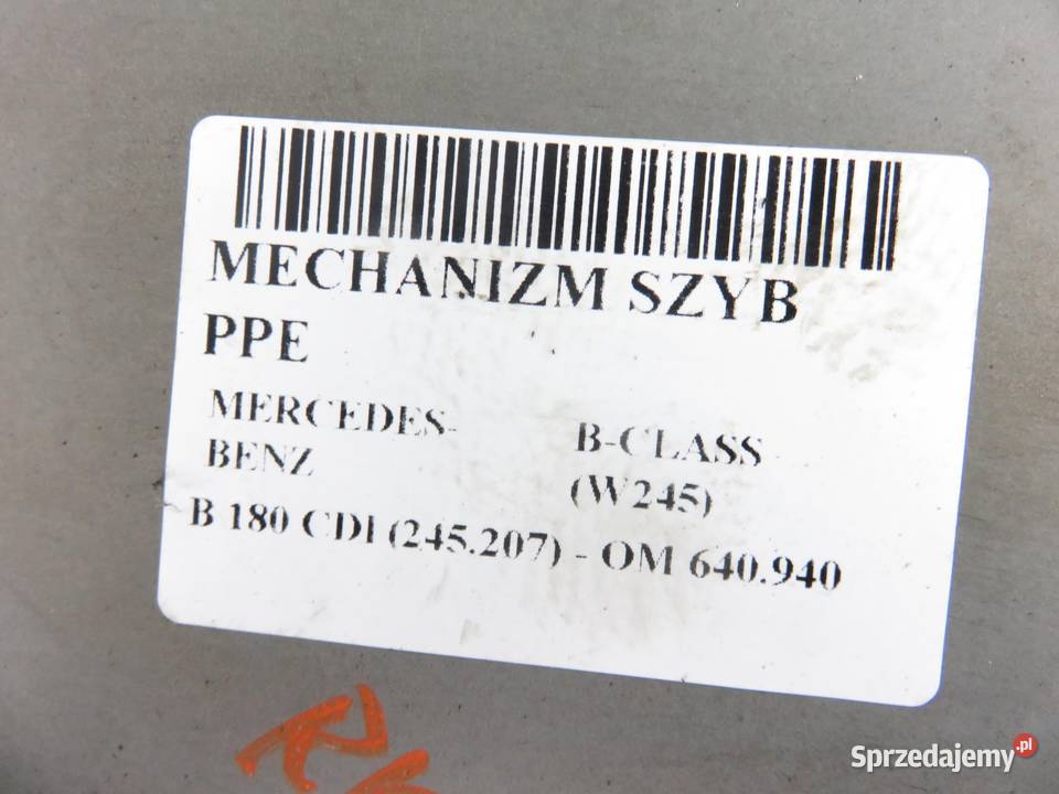 PODNOŚNIK SZYBY PRAWY PRZEDNI MERCEDES BCLASS