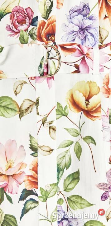 Sukienka midi długa Zara M L bawełna kwiaty mazowieckie Warszawa