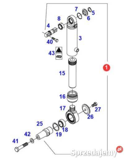 Zestaw uszczelnień cylindra hydraulicznego Części i osprzęt rolniczy mazowieckie Warszawa