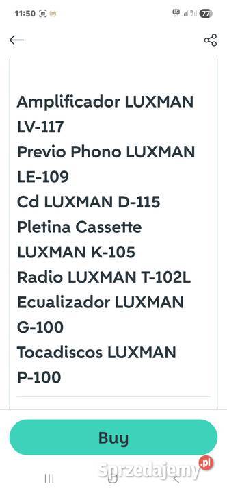 Piekna legendarna Japońską wieza Luxman 7 Mielec sprzedam