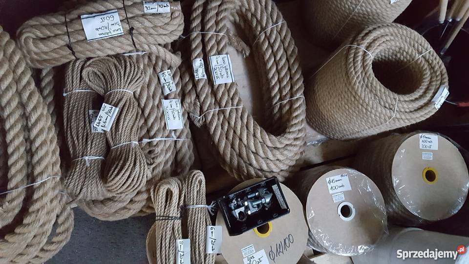 Piękna lina jutowa 20mm duża rolka 100mb sprzedam