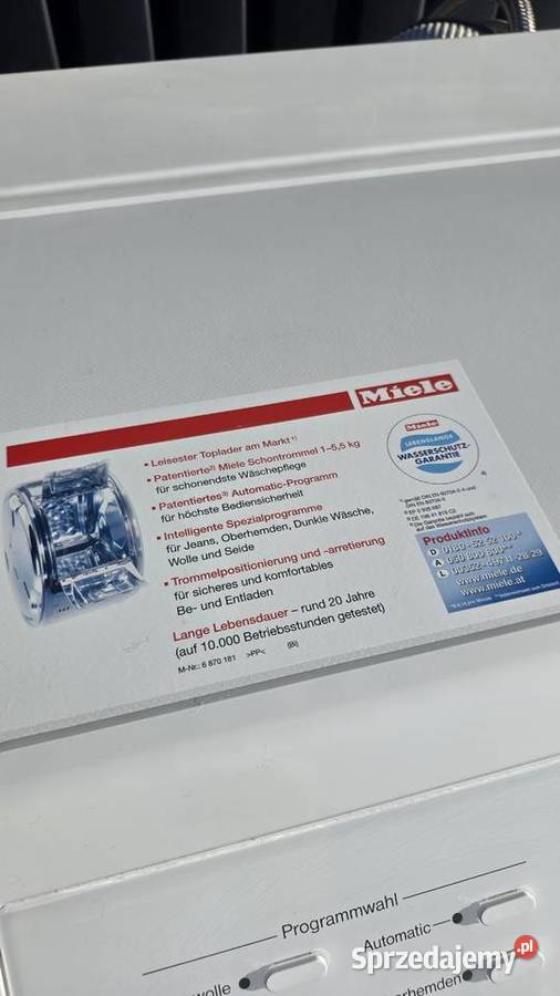 Pralka Miele W 647 F WPM ładowana góry 55 aż Wrocław