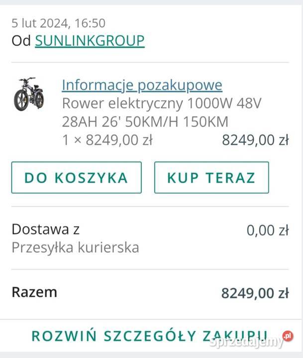 Rower Elektryczny ENGWE X26 1200W 292Ah 14kWh Luzino