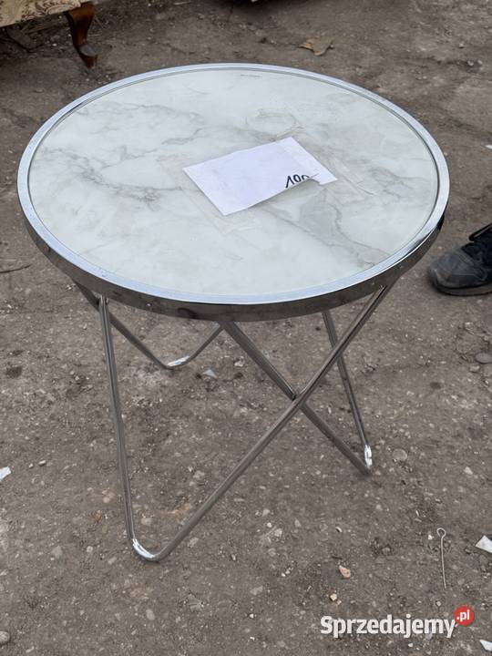 Stolik pomocniczy w stylu marmur Zielonka